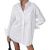 Women's Long Sleeve Shirt – 100% Cotton in White Everyday Cherie Code - 4 of 4
