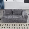 NicBex Modern Chenille Loveseat Sofa with Left Arm & Removable Pillows,Minimalist Comfy 2-Seater Sofa for Living Room,Bedroom - 2 of 4