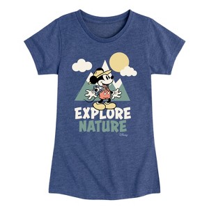 Girls' - Disney - Mickey Mouse Fitted Short Sleeve Graphic T-Shirt - 1 of 4