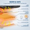 Electric Heated Blanket, Soft Faux Rabbit Fur Heating Blanket, 6 Heat Settings, Fast Heating, Overheat Protection, for Girls & Women - 4 of 4