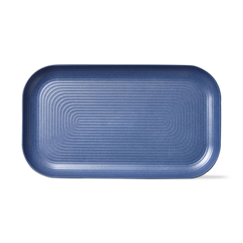 TAG Blue Brooklyn Melamine Brooklyn Melamine Plastic Dinning Serving Platter Dishwasher Safe Indoor/Outdoor 17x10 inch Serving Platter, 1 of 3