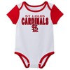 MLB St. Louis Cardinals Infant Boys' 3pk White Bodysuit - 2 of 4