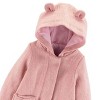 Carter's Baby Girls' Infant Pink Faux Wool Jacket W/3D Ears - 2 of 3