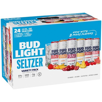 Bud Light Hard Seltzer Variety Pack - 24pk/12 fl oz Slim Cans