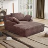 Racxily 51" Chaise Lounge Chair Indoor, Oversized Fluffy Plush Corduroy Sleeper Couch, Deep Seat Reading Chair for Living Room - 3 of 4