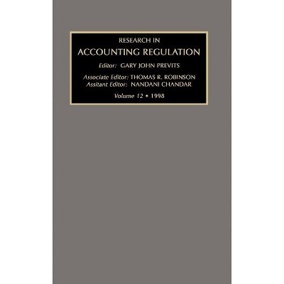 Research in Accounting Regulation 1998 - by  Gary John Previts & Epstein (Hardcover)