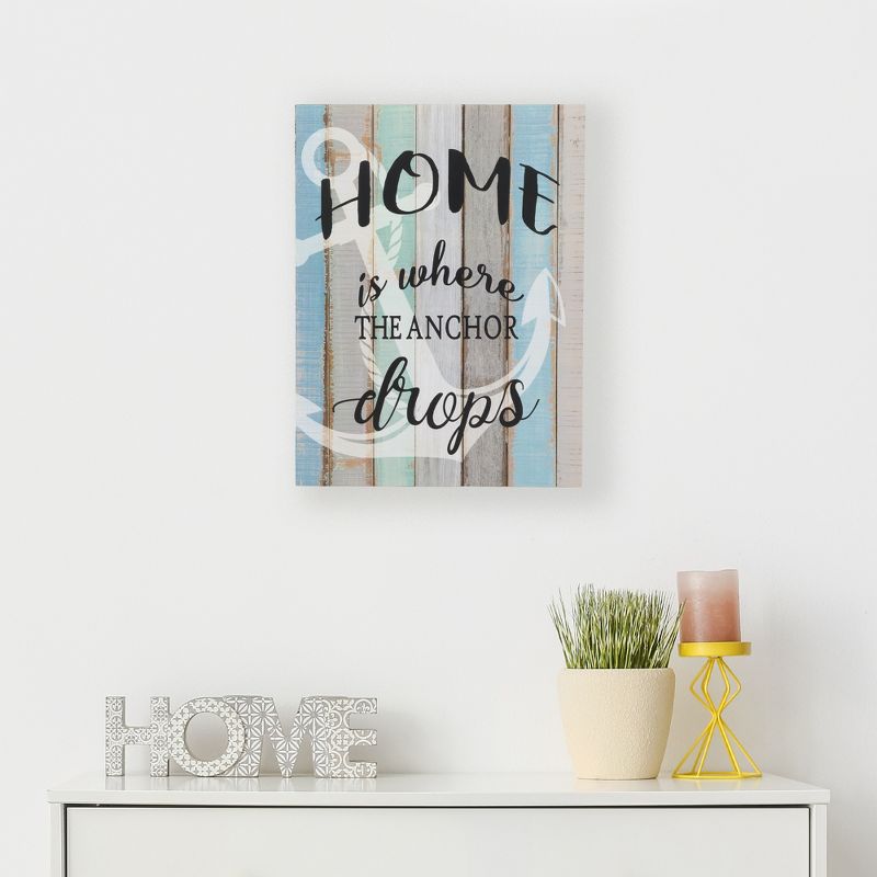 Northlight 16" Home is Where the Anchor Drops Wall Sign, 2 of 7