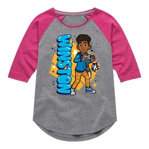Girls' - Karma's World - Winston Shirt Tail Raglan Graphic T-shirt - 1 of 4