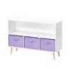 PAGED 2-Tier Kids Bookshelf,Multifunctional Book Rack with 3 Fabric Drawers,Toy Storage Organizer for Bedroom, - 4 of 4
