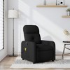 vidaXL Massage Recliner Chair - Elderly-Friendly Black Fabric Armchair with Manual Recline/6-Point Vibration/USB-Powered Massage - 2 of 4