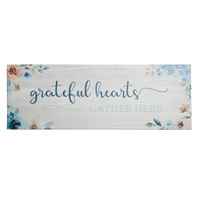 20"x55" Oversized Cushioned Anti-Fatigue Kitchen Runner Mat Grateful Hearts Gather - J&V Textiles