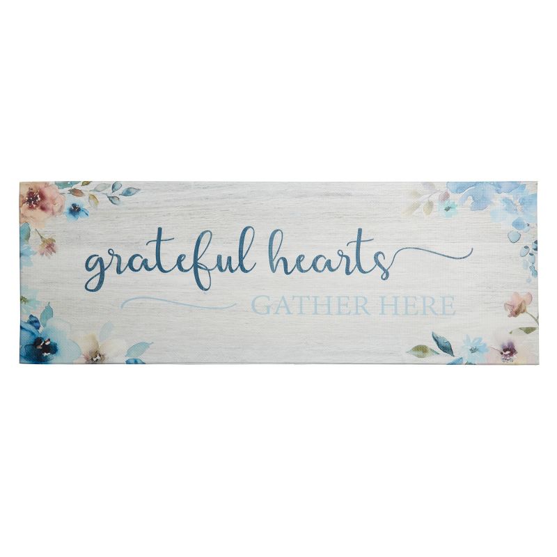 20&#34;x55&#34; Oversized Cushioned Anti-Fatigue Kitchen Runner Mat Grateful Hearts Gather - J&#38;V Textiles, 1 of 6