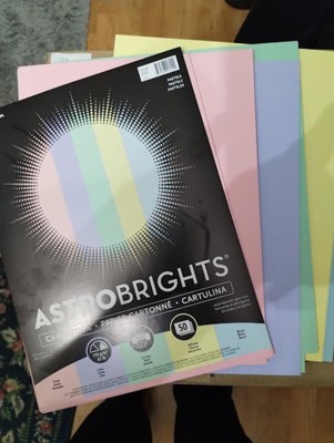 Astrobrights Colored Cardstock, 8.5 X11 65 lb/176 gsm, Pastel 5-Color Assortment, 6 Individual Packs of 50 Pastel Assorted Sheets - 300 Sheets