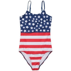 Girls’ One Piece Swimsuit – UPF 50+, Adjustable Straps, Chlorine-Resistant, Full Coverage, Sizes 2T–16 - 1 of 2