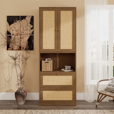 NicBex Rustic Wood Bookshelf Multifunctional Bookcase with Open Shelves,Books Storage Cabinet Organizer for Office,Bedroom
