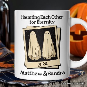 Retro Ghost Picture Haunting Eachother for Eternity Mug, Vintage Halloween Gift for Couples (Non-Custom Only)| OrnamentallyYou - 1 of 4
