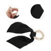 Unique Bargains Cute Heart Shaped Rhinestones Bow Hair Elastic Band 1 Pc - 3 of 4