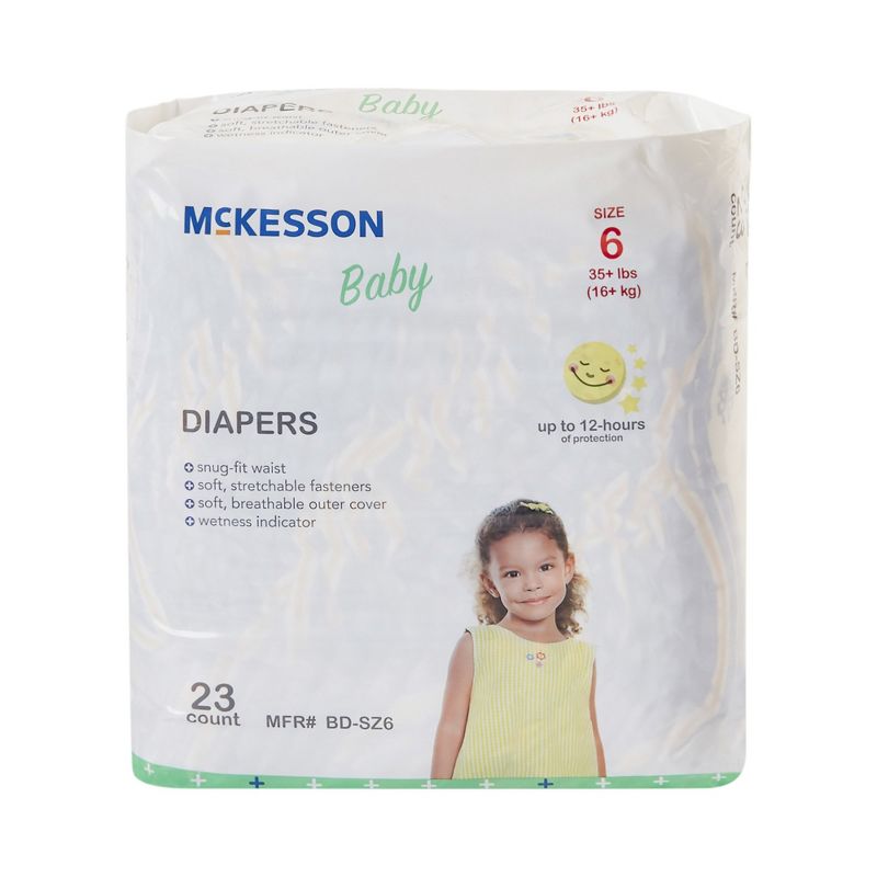 McKesson Baby Diapers, Disposable, Moderate Absorbency, Size 6, 2 of 5
