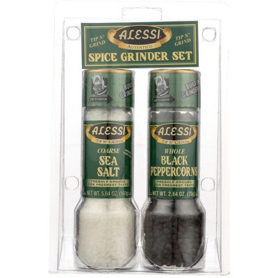 Alessi Grinder Sea Salt Black Peppercorn Set - 6 pack, 2 pc