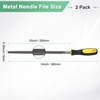 Unique Bargains Square Metal File High Carbon Steel Grip Handle Diamond Multipurpose Hand Files - 3 of 4