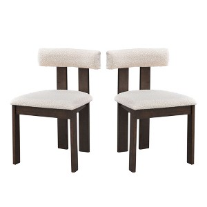 NicBex Dining Chairs Set of 2 Upholstered Chair Boucle Upholstered Kitchen Side Chairs with Open Back for Kitchen - 1 of 4