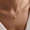 Turandoss Heart Initial Necklace for Women Girls - Dainty 14K Gold Plated Pendant Letter Alphabet Necklace, Gifts for Women Teens Jewelry - 2 of 4