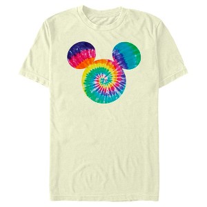Men's Mickey & Friends Rainbow Tie-Dye Mickey Mouse Logo T-Shirt - 1 of 4