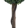 2 Pack Artificial Topiary Ball Tree, 35 Inch Faux Potted Boxwood Topiary Plant, Fake Shrubs Tree in Pot for Front Door Home Balcony Backyard - 4 of 4