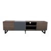 YOOCOZZ Color-matching TV Console for TVs up to 80'' with 3 Cabinets& Open Shelves and Drop Down Door-Dark Brown - 2 of 4