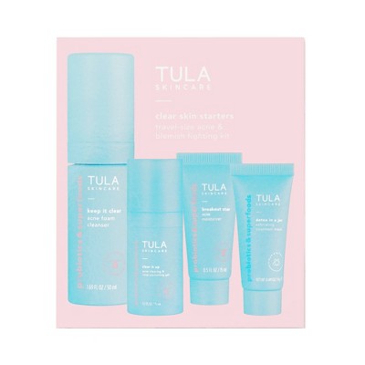 TULA SKINCARE Clear Skin Starters Acne &#38; Blemish Fighting Discovery Kit - 4pc - Ulta Beauty