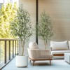 Artificial Olive Trees, 6/5FT Tall Faux Silk Olive Tree with Planter for Home Office Decor (2-Pack) - 2 of 4