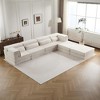 Convertible Modular 4-Seater Floor U-Shaped Sectional Sofas Bed with 2 Ottomans and No Assembly Required - 2 of 4