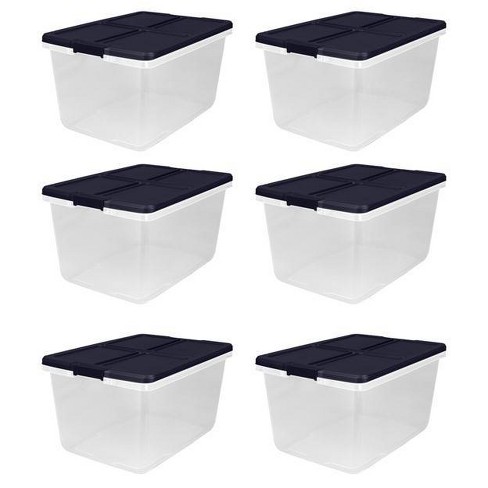 Stackable Large Bin Front Opening Clear Plastic - Brightroom™ : Target