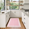 Scalloped Pattern Rugs for Living Room Bedroom Soft Non Slip Low Pile Throw Carpet Washable Foldable Area Rug - 2 of 4