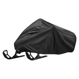 Unique Bargains Waterproof Trailable Snowmobile Cover 190T Polyester Black - 1 of 4