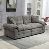 CAVINAS 84 Inch Chenille Sofa, Upholstered Loveseat Sofa, Deep Seat Sofa Couch with 2 Throw Pillows & Memory Foam for Living Room, Office, Bedroom - 2 of 4