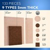 SereneLife 133 Pcs Felt Furniture Pads - Self-Adhesive, Anti-Scratch Furniture Pads - Brown & Beige - 4 of 4