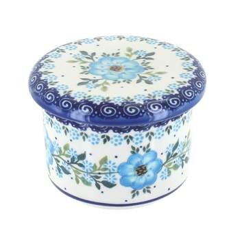 Blue Rose Polish Pottery A334 Andy French Butter Dish