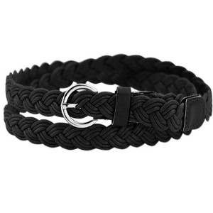 INSPIRE CHIC Women's Skinny Braided Adjustable Pin Buckle Belt - 1 of 4