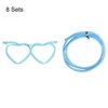 Unique Bargains Reusable Plastic Creative Eyeglasses Straws for Fun Parties 8 Pcs - 3 of 4