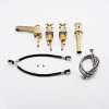 ChicFurnit Bathroom Sink Faucet Two Handles Widespread High Arc with Drain Assembly for Modern Lavatories, Gold, 16"*10"*3" - 4 of 4