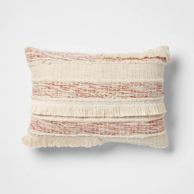 Oblong Fringe Throw Pillow Natural - Opalhouse™