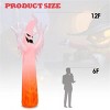 Syemin Decorative Holiday Scene Props Halloween Inflatable Decoration Giant Halloween Inflatable Ghost Decor Party Yard Decoration, White, 35"*35"*90" - 3 of 4