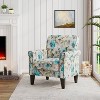 Handy Living Janet Traditional Rolled Accent Armchair with Pewter Nailheads Floral Pattern - 3 of 4