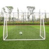 NAYSAYE Sports Nets and Rebounders PVC Tube Plastic Soccer Goal for Training and Entertainment, White - 2 of 4