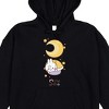 MiMi & Neko Character Neko Moon And Stars Women's Black Hoodie With Ears - 2 of 3