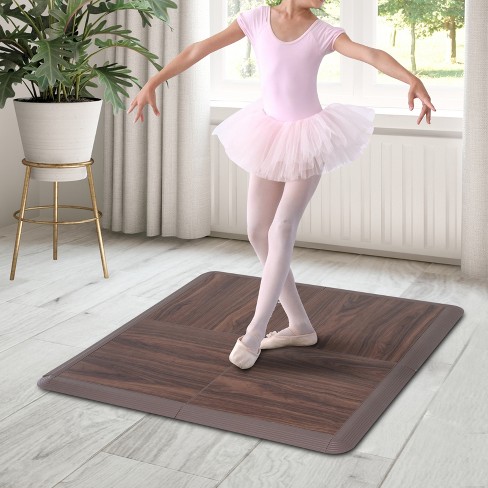 Soozier Portable Dance Floor Tiles Tap Ballet Trade Show Flooring Pvc 4  Piece Mats 3.5' X 3.5' : Target