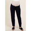 Pinkblush Navy Blue Pleated Relax Fit Maternity Pants - 2 of 4
