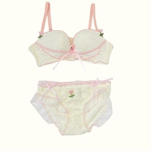 Milanblocks Coquette Matching Floral Embroidered Lace Lingerie Set - 1 of 4
