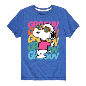 Boys' - Peanuts - Groovy Stacked Short Sleeve Graphic T-Shirt - 1 of 4